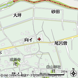 愛知県西尾市平原町尾呂曽7周辺の地図