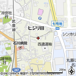 愛知県知多郡武豊町ヒジリ田138周辺の地図