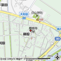 愛知県西尾市高河原町周辺の地図