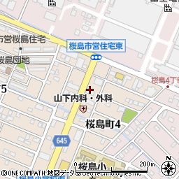 アクア薬局　桜島店周辺の地図