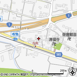 三重県亀山市布気町1411-1周辺の地図