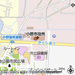 小野市役所内簡易郵便局周辺の地図