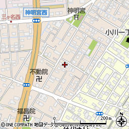 静岡県焼津市三ケ名940周辺の地図