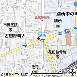 すき家高槻古曽部店周辺の地図