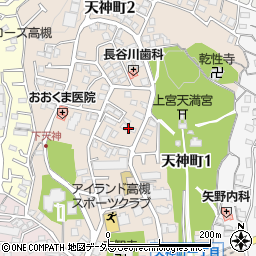 大阪府高槻市天神町周辺の地図