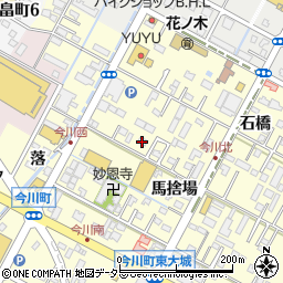 愛知県西尾市今川町馬捨場周辺の地図