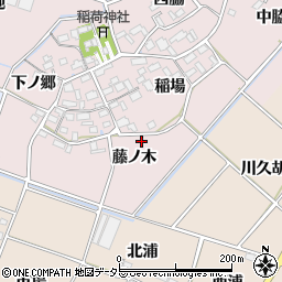 愛知県豊川市江島町藤ノ木周辺の地図
