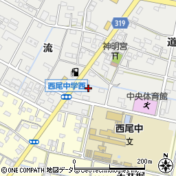 愛知県西尾市丁田町前通5周辺の地図