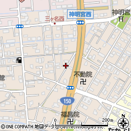 静岡県焼津市三ケ名855-5周辺の地図