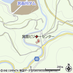大阪府箕面市箕面周辺の地図