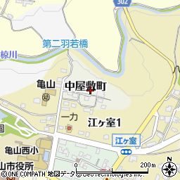 三重県亀山市中屋敷町周辺の地図