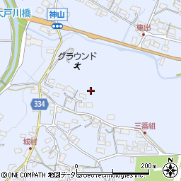 滋賀県甲賀市信楽町神山周辺の地図