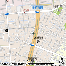 静岡県焼津市三ケ名866-1周辺の地図