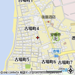 愛知県常滑市古場町周辺の地図