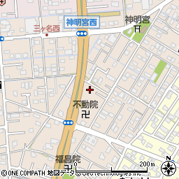 静岡県焼津市三ケ名879周辺の地図