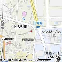 愛知県知多郡武豊町ヒジリ田147周辺の地図