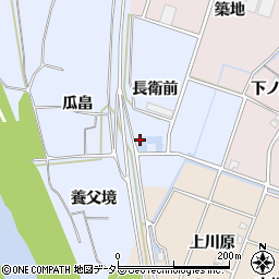 愛知県豊川市松原町長衛前周辺の地図