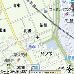 愛知県額田郡幸田町六栗北後32周辺の地図