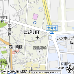 愛知県知多郡武豊町ヒジリ田144周辺の地図