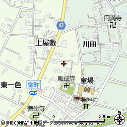 愛知県西尾市室町中屋敷121周辺の地図