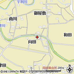 愛知県新城市中宇利向田周辺の地図