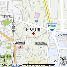 愛知県知多郡武豊町ヒジリ田102周辺の地図