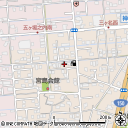 静岡県焼津市三ケ名712周辺の地図