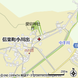 滋賀県甲賀市信楽町小川出183周辺の地図
