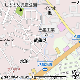 京都府八幡市八幡武蔵芝8周辺の地図