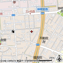 静岡県焼津市三ケ名858-3周辺の地図