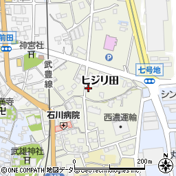 愛知県知多郡武豊町ヒジリ田101周辺の地図