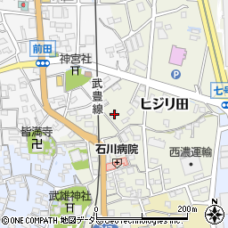 愛知県知多郡武豊町ヒジリ田61周辺の地図