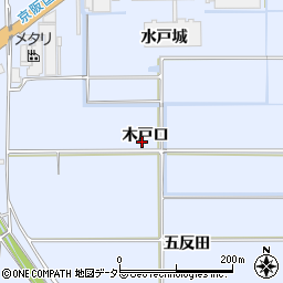 京都府八幡市戸津木戸口周辺の地図