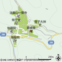 粟嶋堂周辺の地図