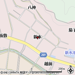 愛知県常滑市古場新水周辺の地図