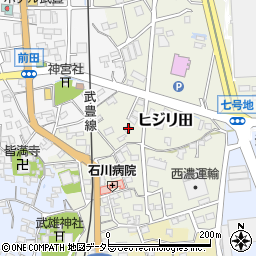 愛知県知多郡武豊町ヒジリ田100周辺の地図