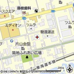 静岡県藤枝市築地592周辺の地図