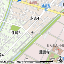 愛知県西尾市永吉4丁目79周辺の地図
