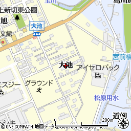 愛知県豊川市一宮町（大池）周辺の地図