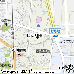 愛知県知多郡武豊町ヒジリ田周辺の地図