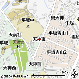 愛知県西尾市楠村町天神東周辺の地図