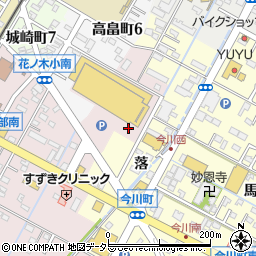 愛知県西尾市矢曽根町長配周辺の地図