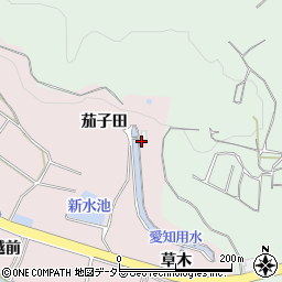 愛知県常滑市古場茄子田周辺の地図