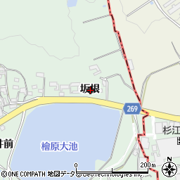 愛知県常滑市檜原坂根周辺の地図
