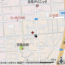 静岡県焼津市三ケ名701周辺の地図