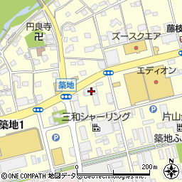 静岡県藤枝市築地701周辺の地図