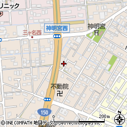 静岡県焼津市三ケ名961-8周辺の地図