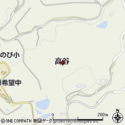 岡山県加賀郡吉備中央町高谷周辺の地図