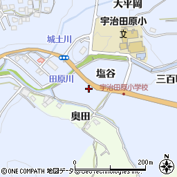 京都府綴喜郡宇治田原町岩山塩谷周辺の地図