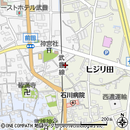 愛知県知多郡武豊町ヒジリ田55周辺の地図